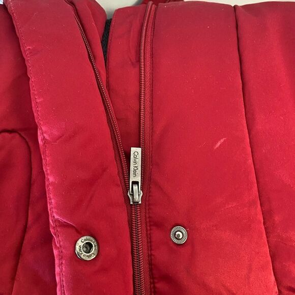 Calvin Klein Puffer Red Jacket - Picture 9 of 12